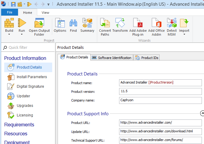 advanced installer extract msi from exe